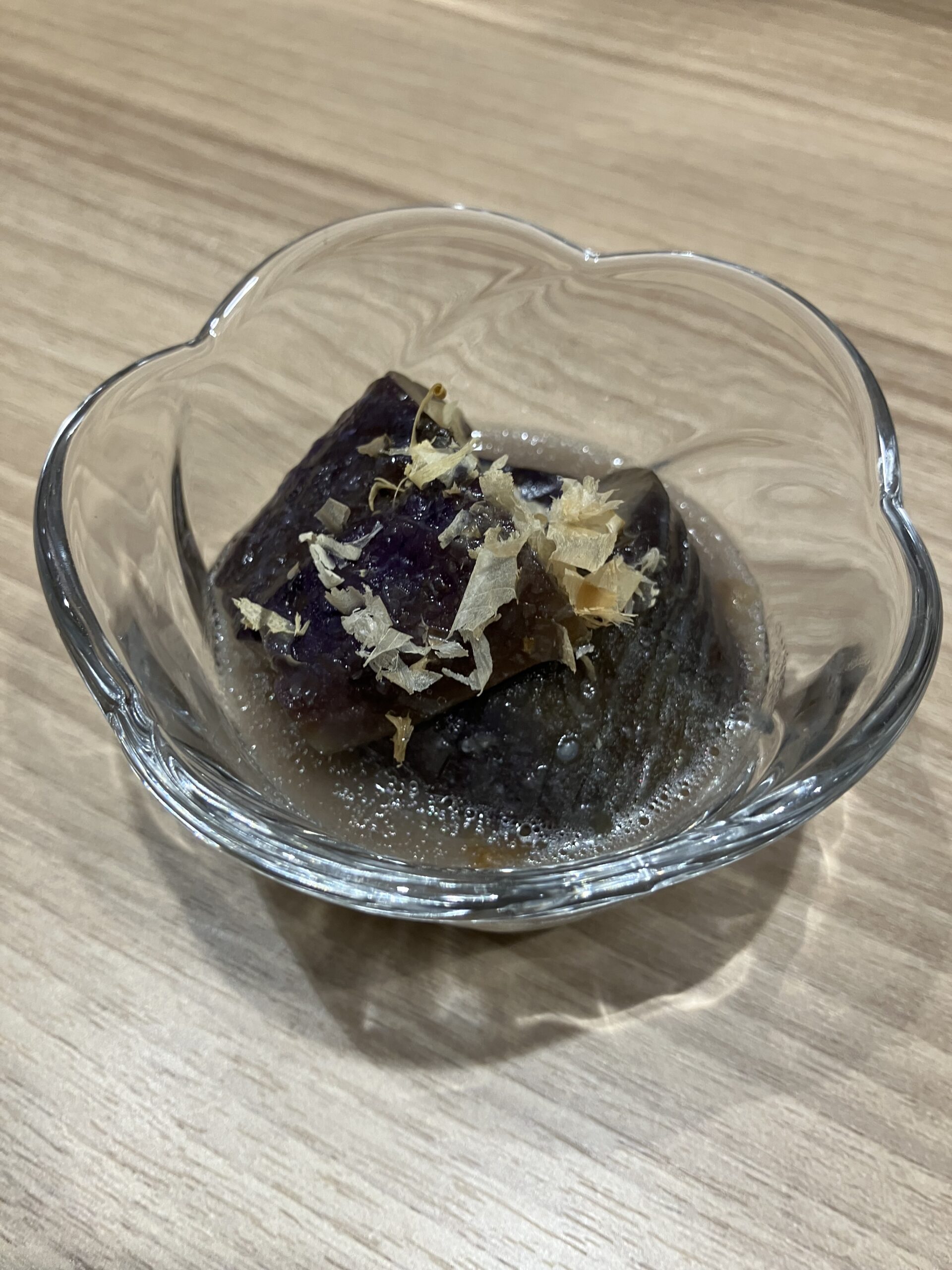 アホスープで茄子の焼き浸し
